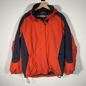 L.L. Bean Snow Jacket Women’s Vintage Winter Ski Orange Top Extra Warm Medium